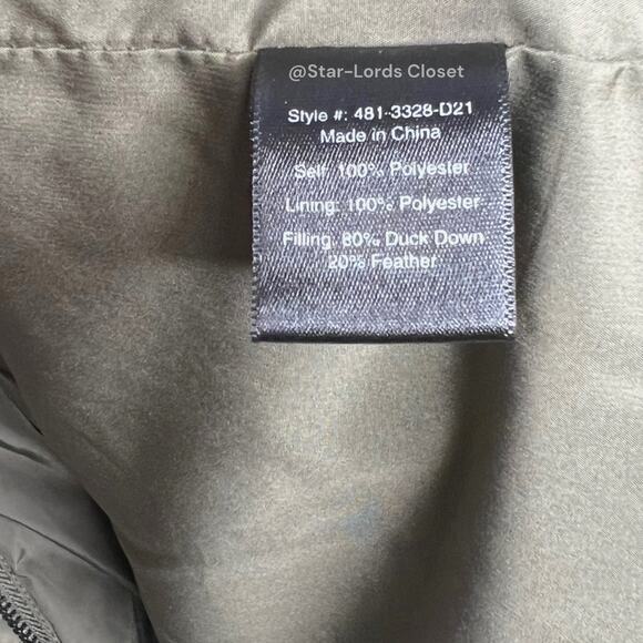 Jenni Kayne Down Long Puffer Coat | XXL Plus Size | Green Feather Winter Jacket - Picture 8 of 12